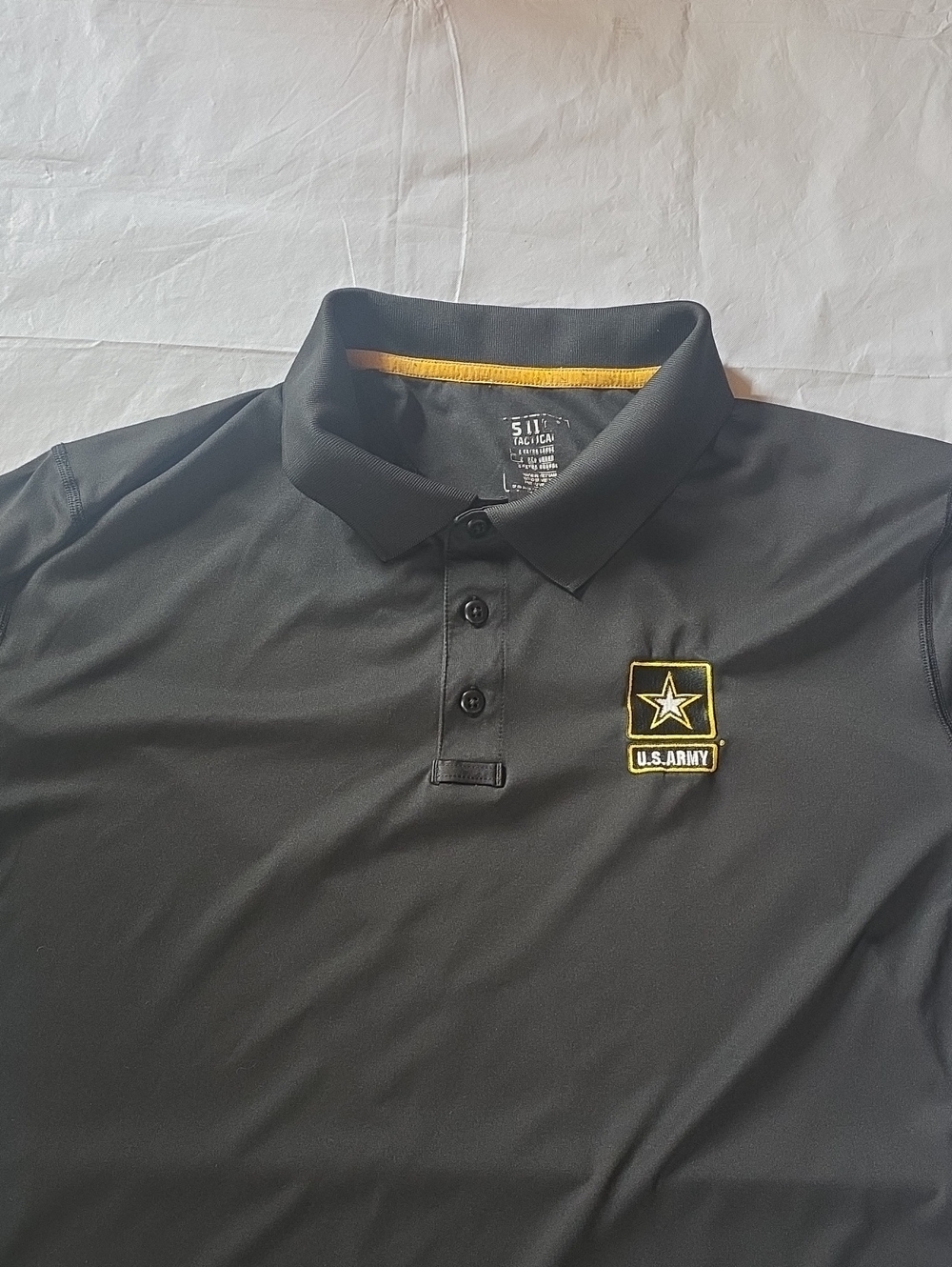 5.11 Tactical Men's Black Performance Polo US Army Embroidered 2XL